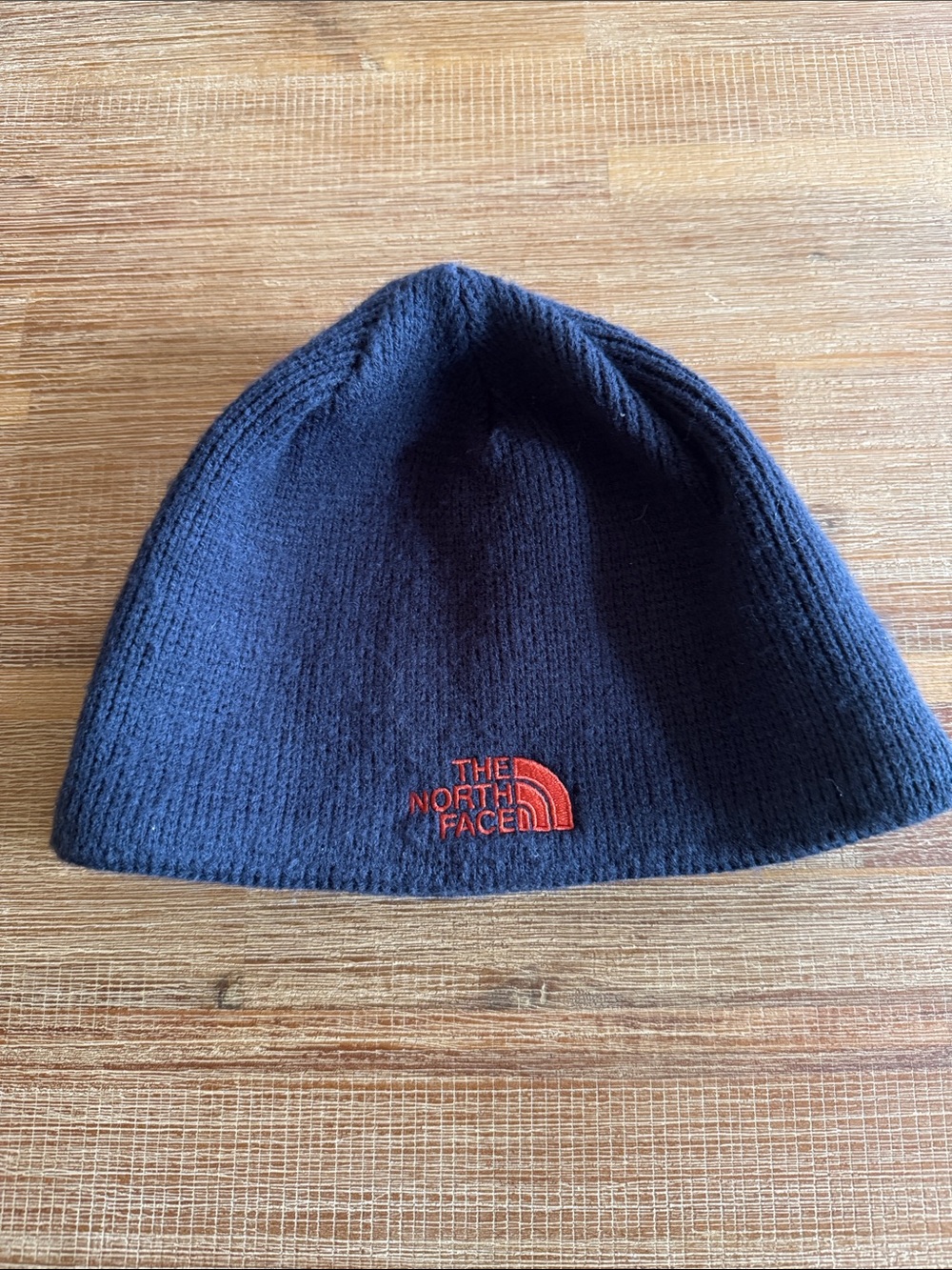 The North Face Navy Blue Logo Knit Beanie Hat One Size Unisex